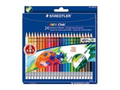 STAEDTLER Noris Club 144 50 - Farbstift - gemischte Farben - mit Radierer (Packung mit 24)