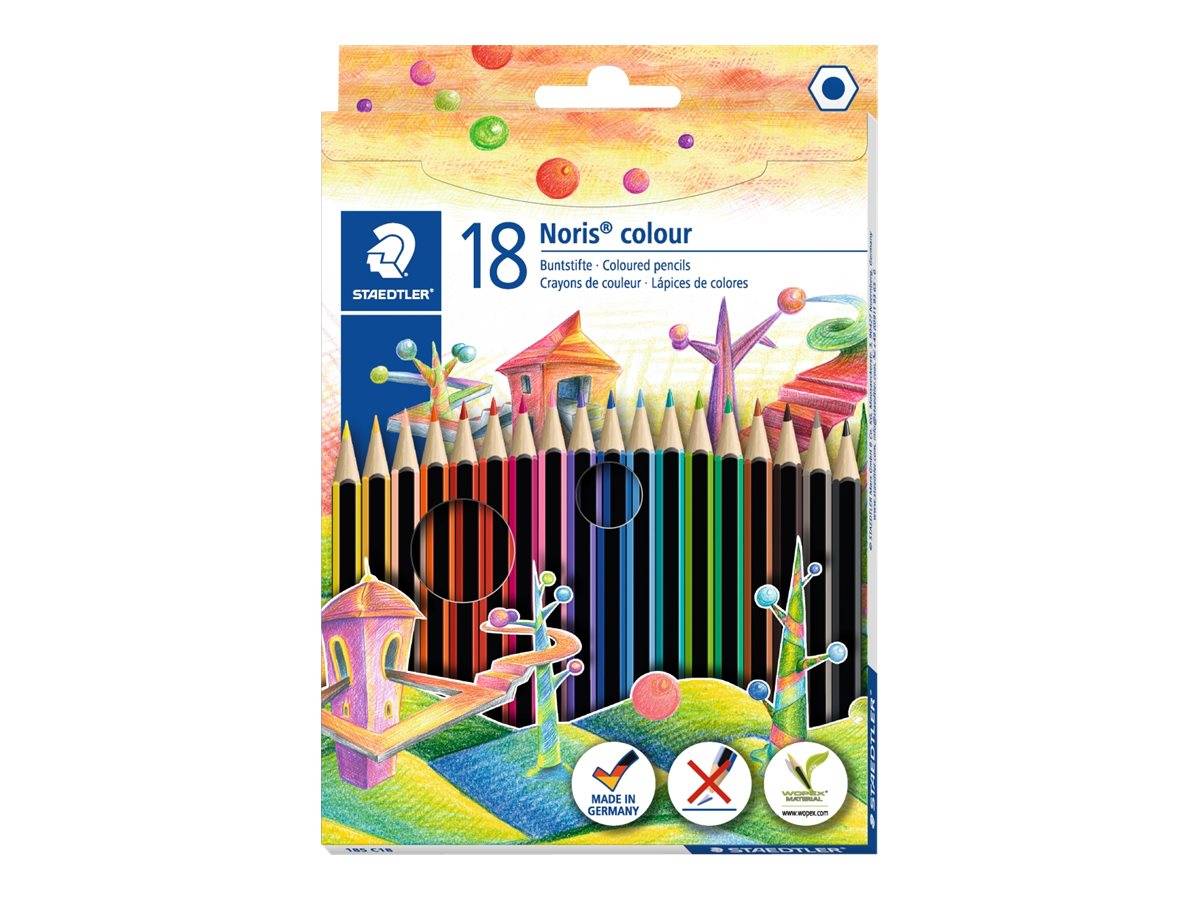 STAEDTLER Noris colour 185 - Farbstift - gemischte Farben (Packung mit 18)
