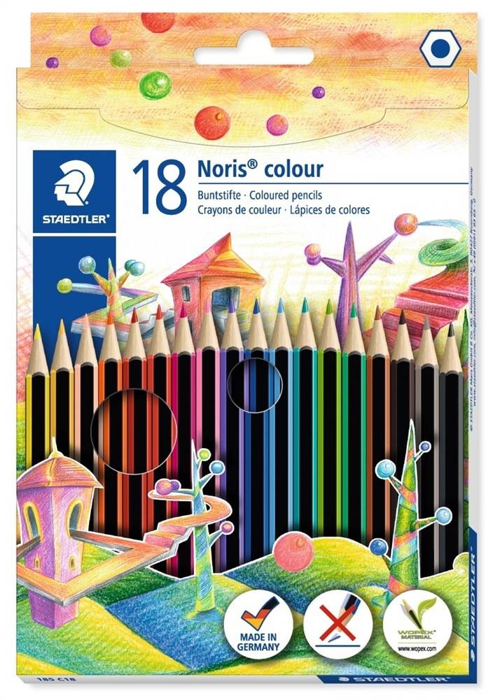 STAEDTLER Noris colour 185 - Farbstift - gemischte Farben (Packung mit 18)
