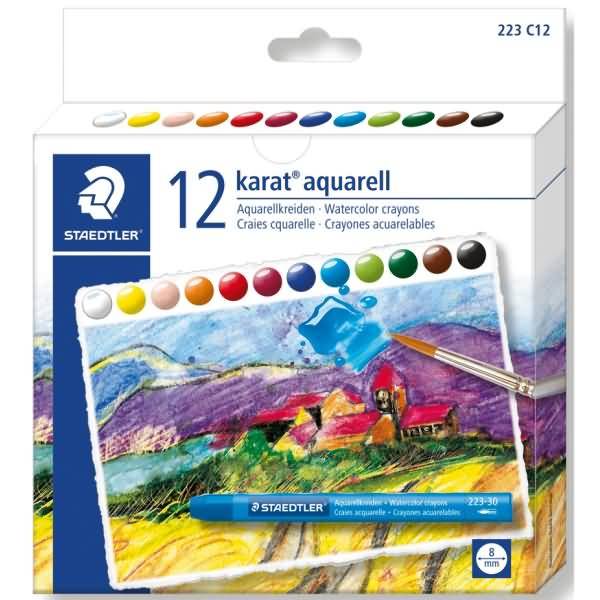 Aquarellkreide karat aquarell 94 mm 12 Farben