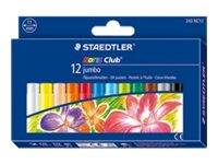 STAEDTLER Noris Club Jumbo - Farbstift - Ölkreide - gemischte Farben (Packung mit 12)