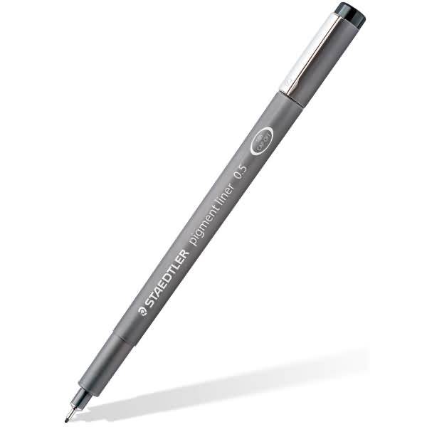 Feinschreiber pigment liner 3 Stück schwarz + metallic marker gold und silber