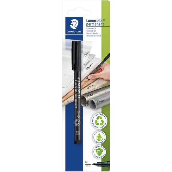 Folienstift Lumocolor M 1,0mm permanent schwarz