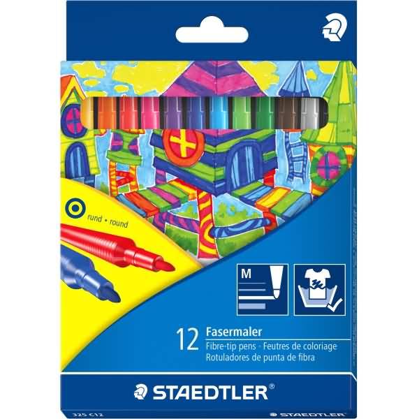 Fasermaler Noris Club Kartonetui mit 12 Farben