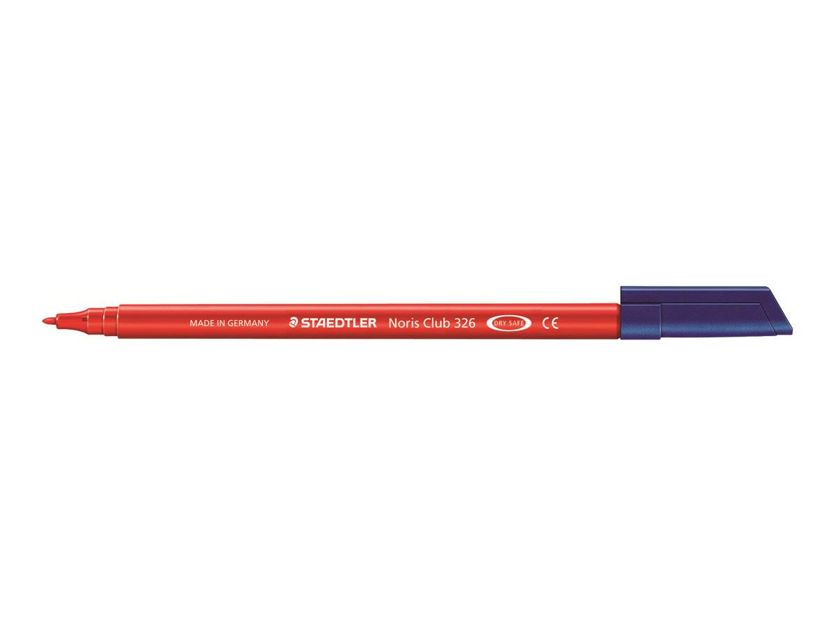 STAEDTLER Noris Club 326 - Filzstift - verschiedene Farben - wasserbasierte Lebensmitteltinte - 1 mm (Packung mit 10)