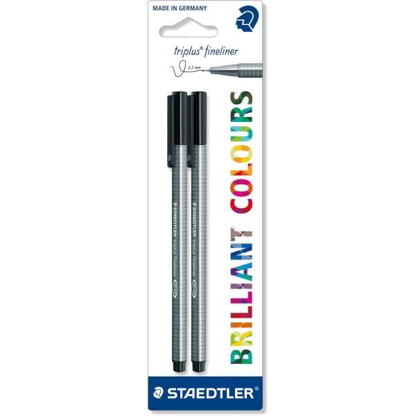 Feinschreiber triplus fineliner 0,3mm schwarz 2 Stück