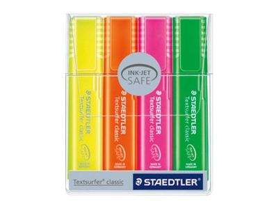STAEDTLER Textsurfer classic 364 - Textmarker - verschiedene Farben - Pigmenttinte - 1-5 mm (Packung mit 4)