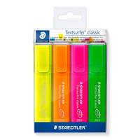 Staedtler 364 P WP4, 4 Stück(e), Grün, Orange, Pink, Gelb, Meißel, Grün, Orange, Pink, Gelb