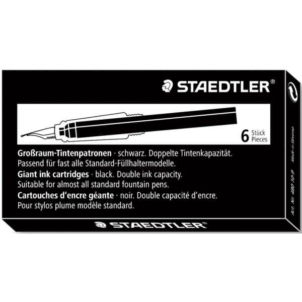 Tintenpatrone Standard-Format Großraum schwarz VE=6 Stück