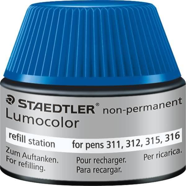 Nachfülltinte Lumocolor nonpermanent blau