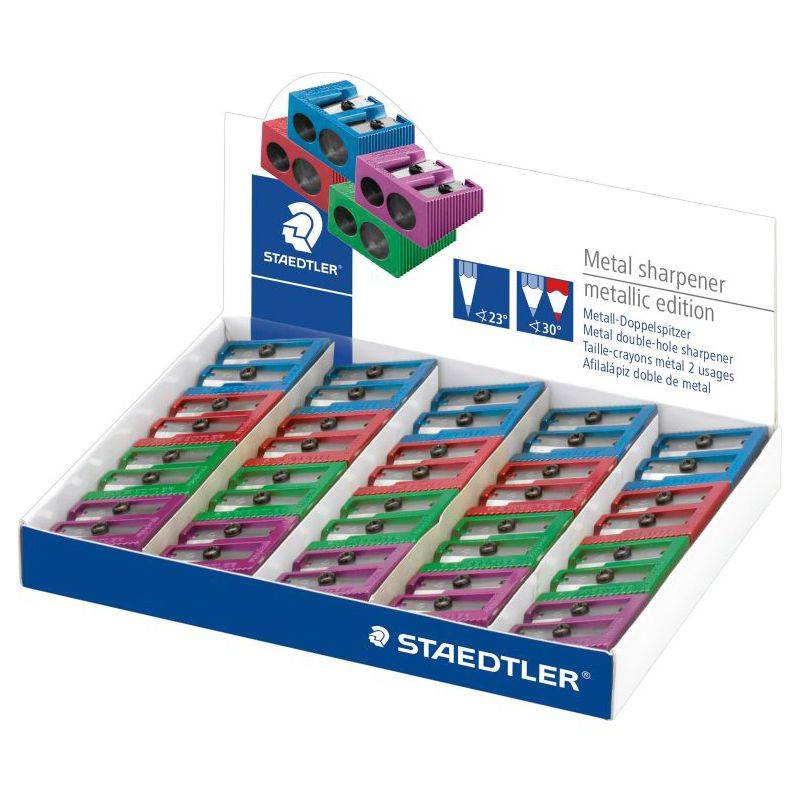 STAEDTLER Doppel-Spitzer Metallic, aus Metall, 20er Display