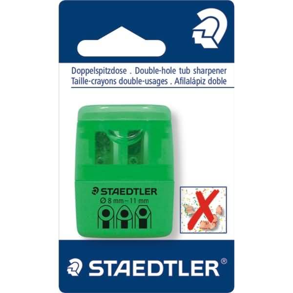 Dosenspitzer doppelt Kunststoff neon grün