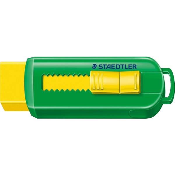 Radierer Kunststoff 26x22x86mm mit Schiebehülle sortiert