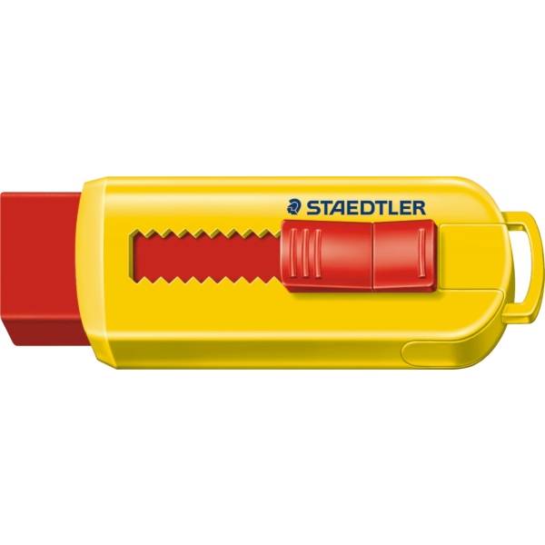 Radierer Kunststoff 26x22x86mm mit Schiebehülle sortiert