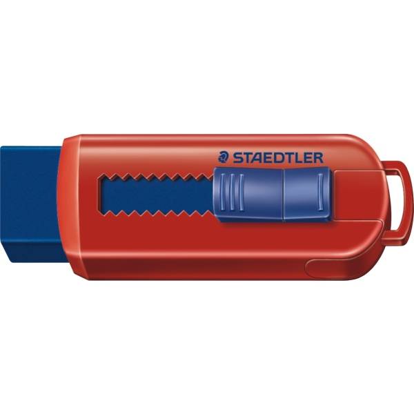 Radierer Kunststoff 26x22x86mm mit Schiebehülle sortiert