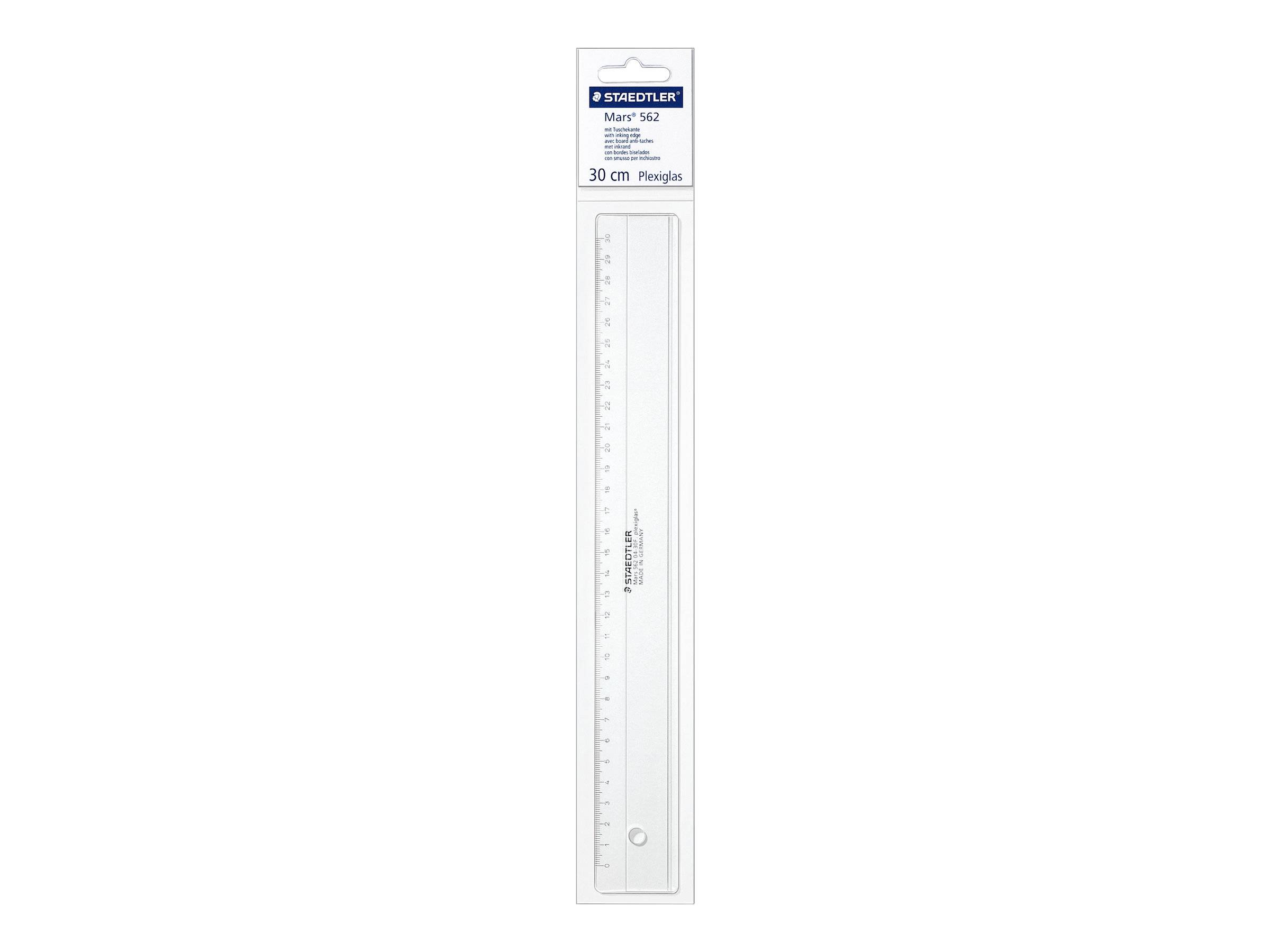 Lineal 30cm Acryl blau transparent