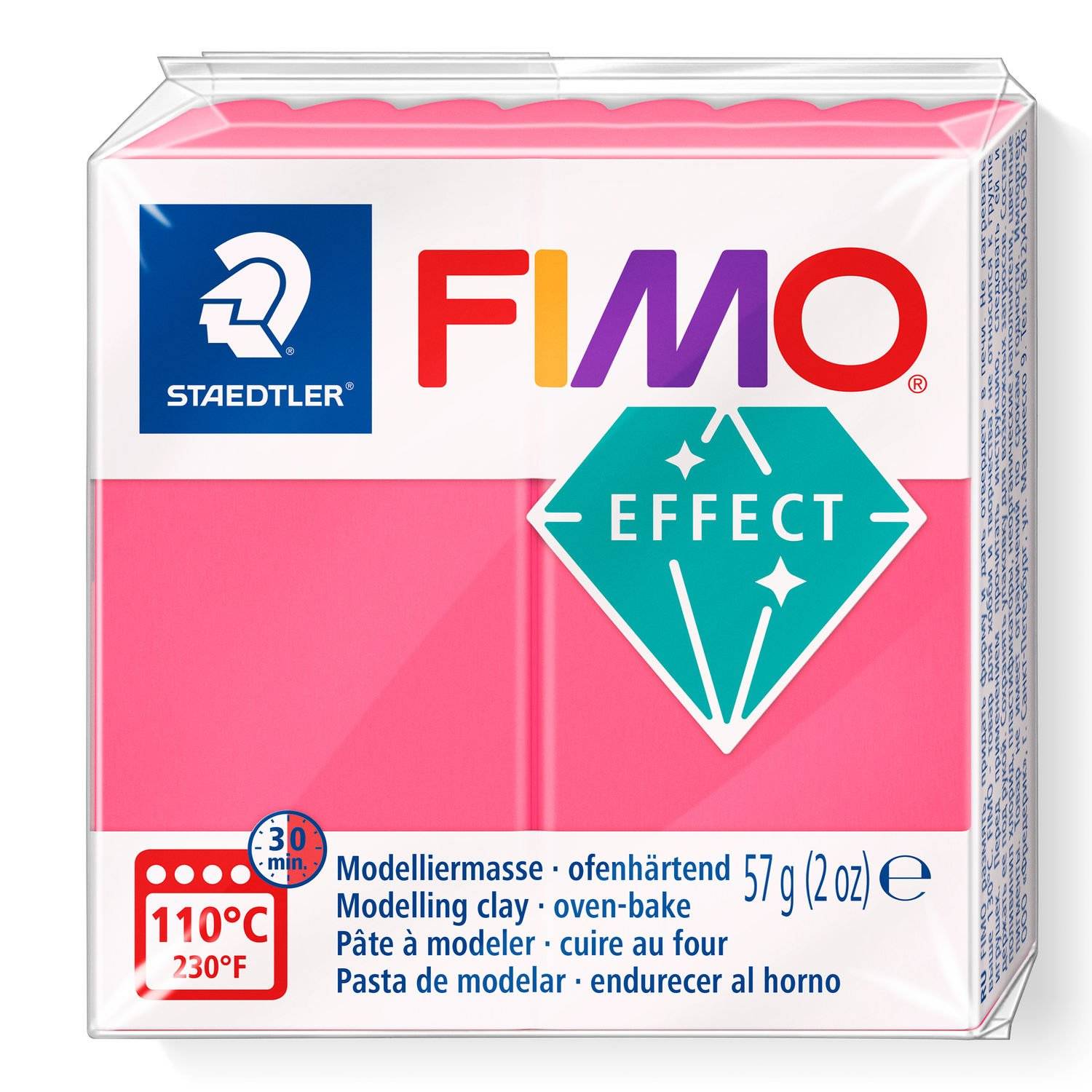 Staedtler FIMO 8020, Knetmasse, Rot, Durchscheinend, Erwachsene, 1 Stück(e), 1 Farben, 110 °C