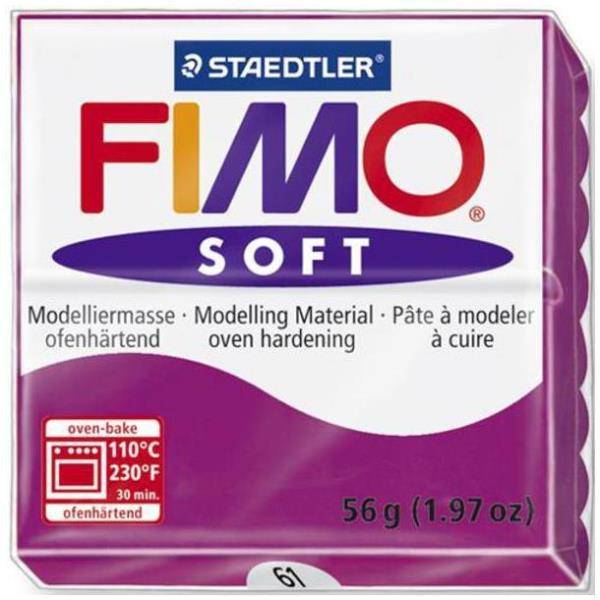 Staedtler FIMO soft, Modellierton, Violett, 110 °C, 30 min, 56 g, 55 mm
