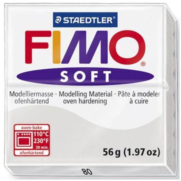 Staedtler FIMO soft, Modellierton, Grau, 110 °C, 30 min, 56 g, 55 mm