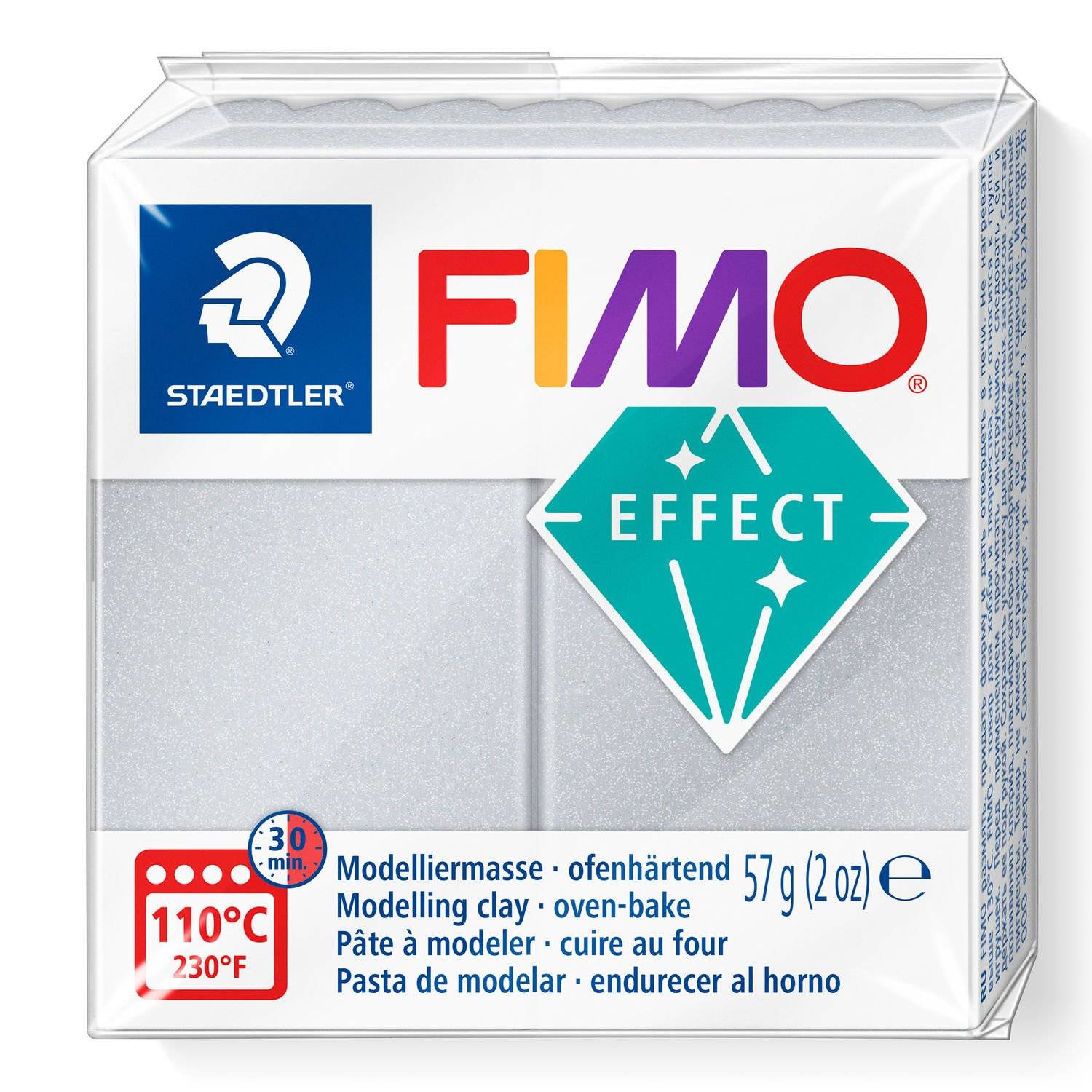 Staedtler FIMO 8020, Knetmasse, Silber, Erwachsene, 1 Stück(e), Pearl light silver, 1 Farben