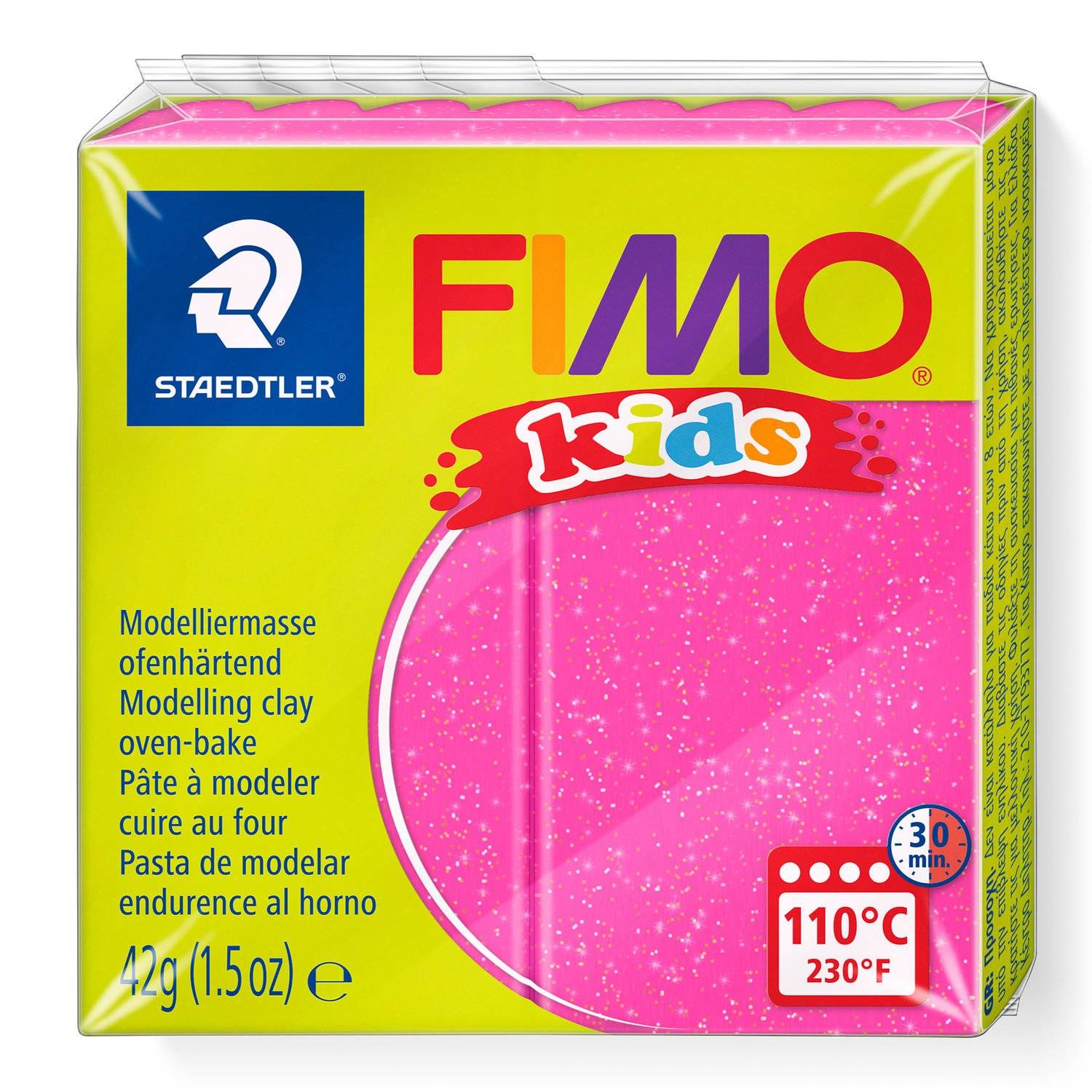 Staedtler FIMO 8030, Knetmasse, Pink, Kinder, 1 Stück(e), Glitter pink, 1 Farben