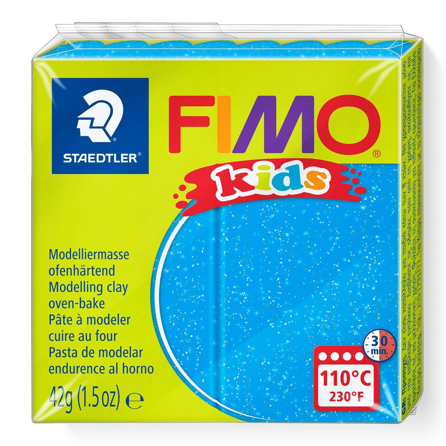 Staedtler FIMO 8030, Modellierton, Blau, Kinder, 1 Stück(e), Glitter blue, 1 Farben