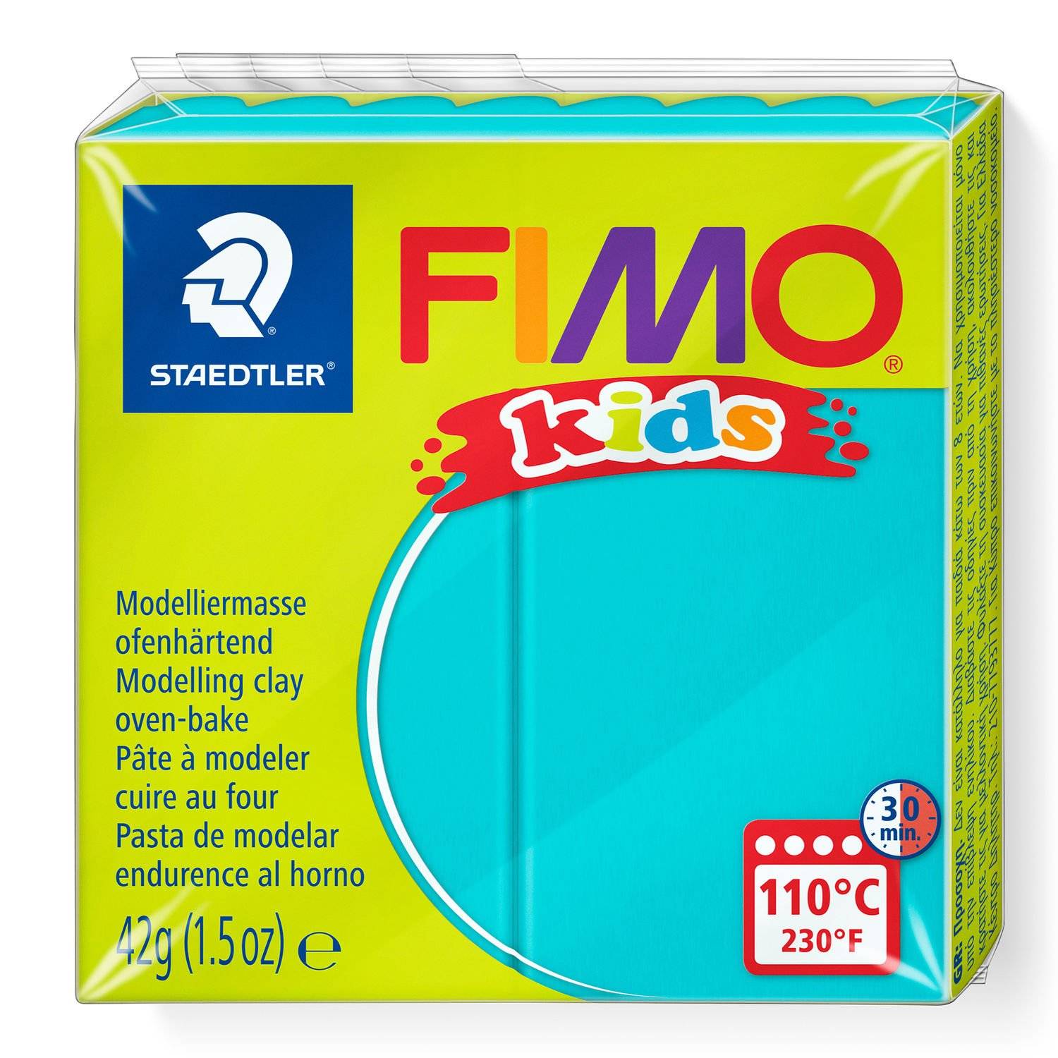 Staedtler FIMO 8030, Modellierton, Türkis, Kinder, 1 Stück(e), 1 Farben, 110 °C