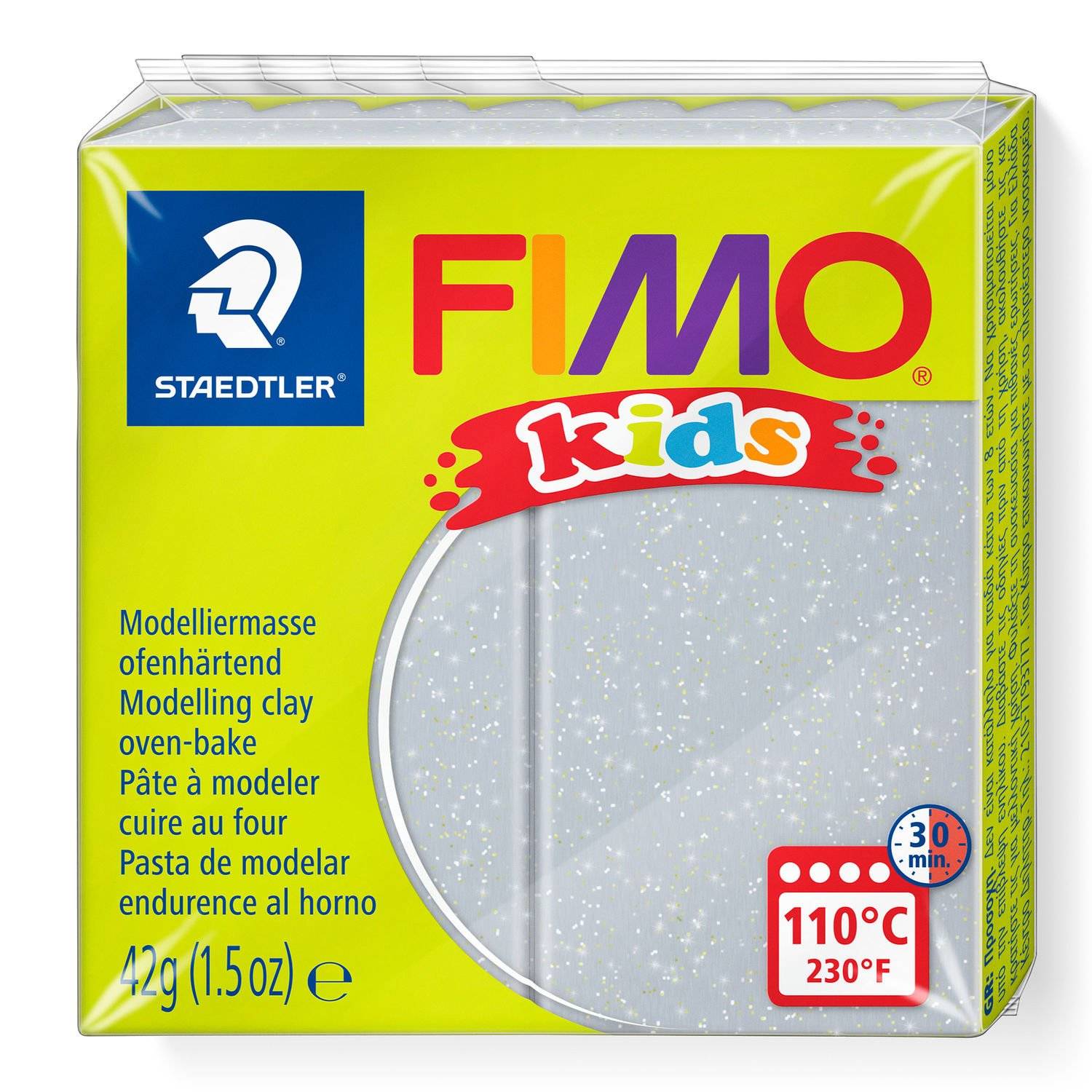 Staedtler FIMO 8030, Knetmasse, Silber, Kinder, 1 Stück(e), Glitter silver, 1 Farben
