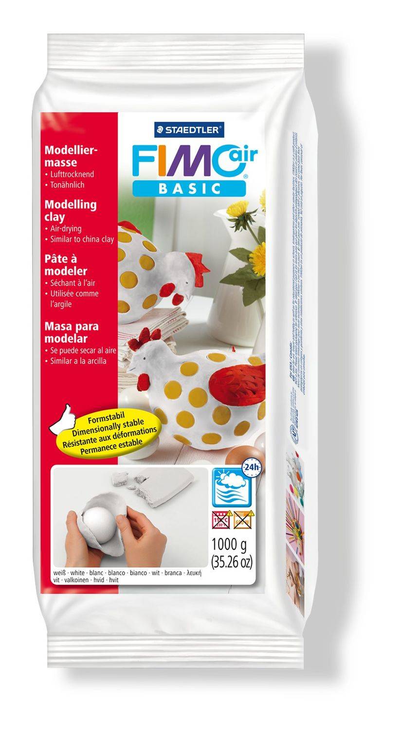 Staedtler FIMO air basic 8101, Modellierton, Weiß, 1 Stück(e), 1 Farben, 24 h, 1 kg