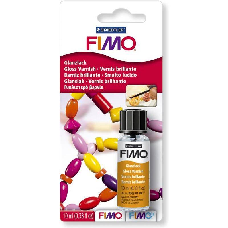 FIMO Glanzlack, 10 ml im Gläschen, Pinsel im Deckel