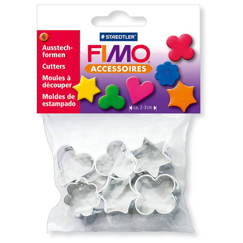 FIMO Ausstechformen für Modelliermasse, aus Metall, 6 Motive