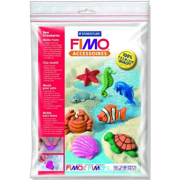 Fimo mould Meerestiere 8 Motive ca. 6x4cm