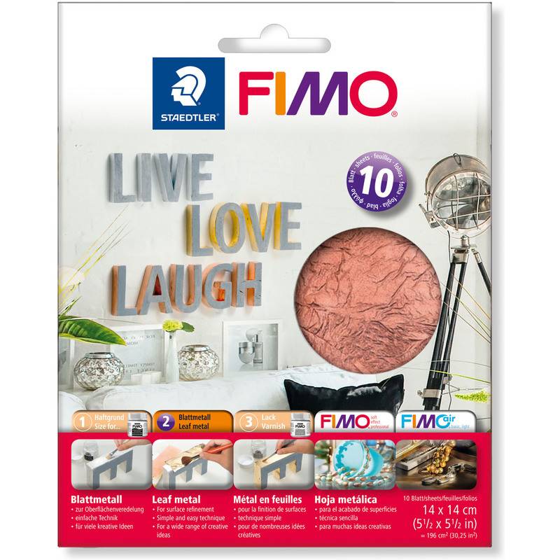 FIMO Blattmetall, kupfer, 10 Blatt
