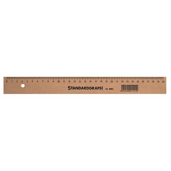 Holzlineal Buche natur 30cm