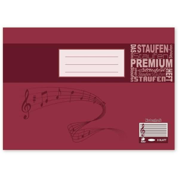Notenheft Premium A5 quer 8 Blatt