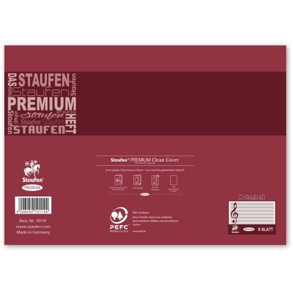 Notenheft Premium A5 quer 8 Blatt