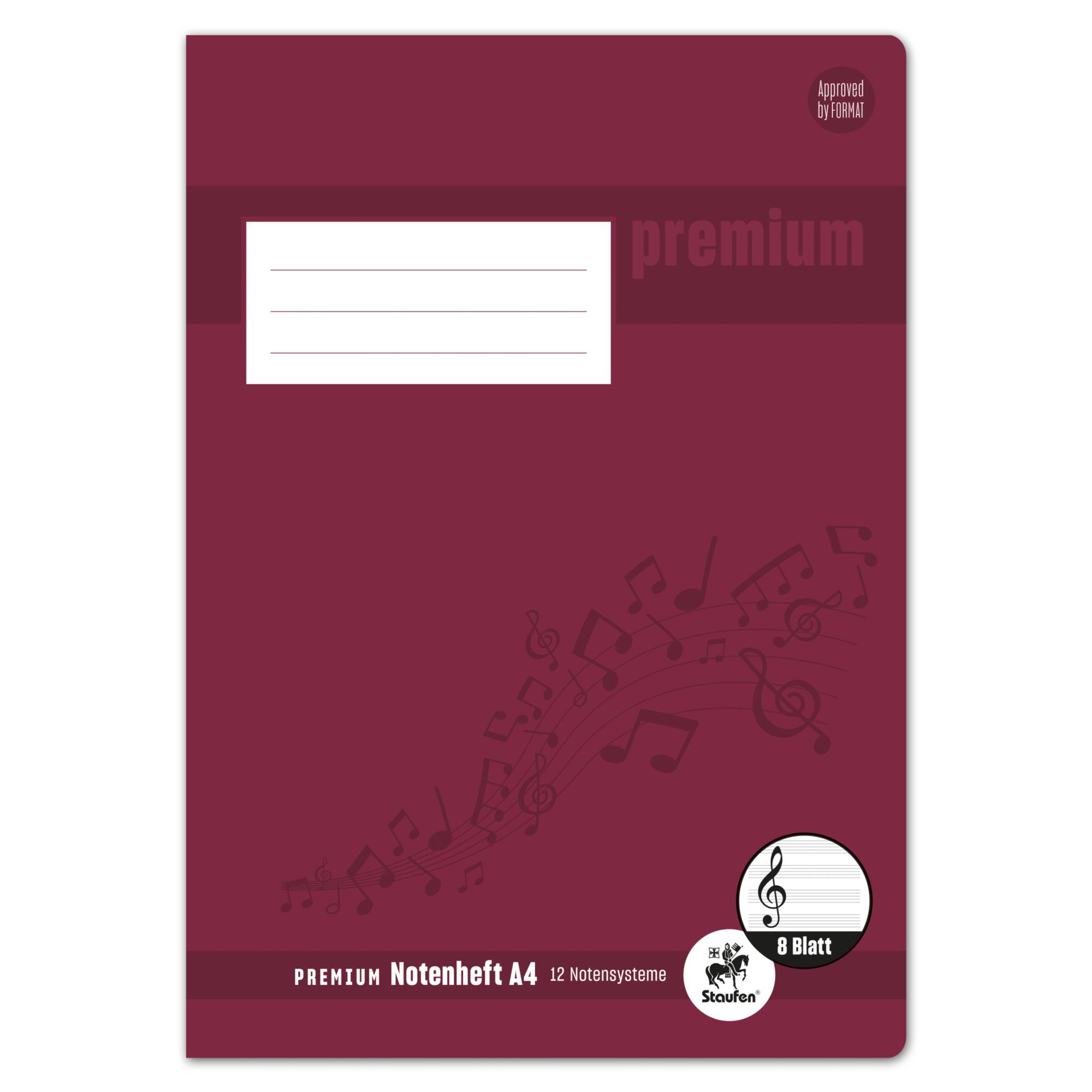 Staufen Notenheft Premium 734010115 A4 90g 8Bl LinN