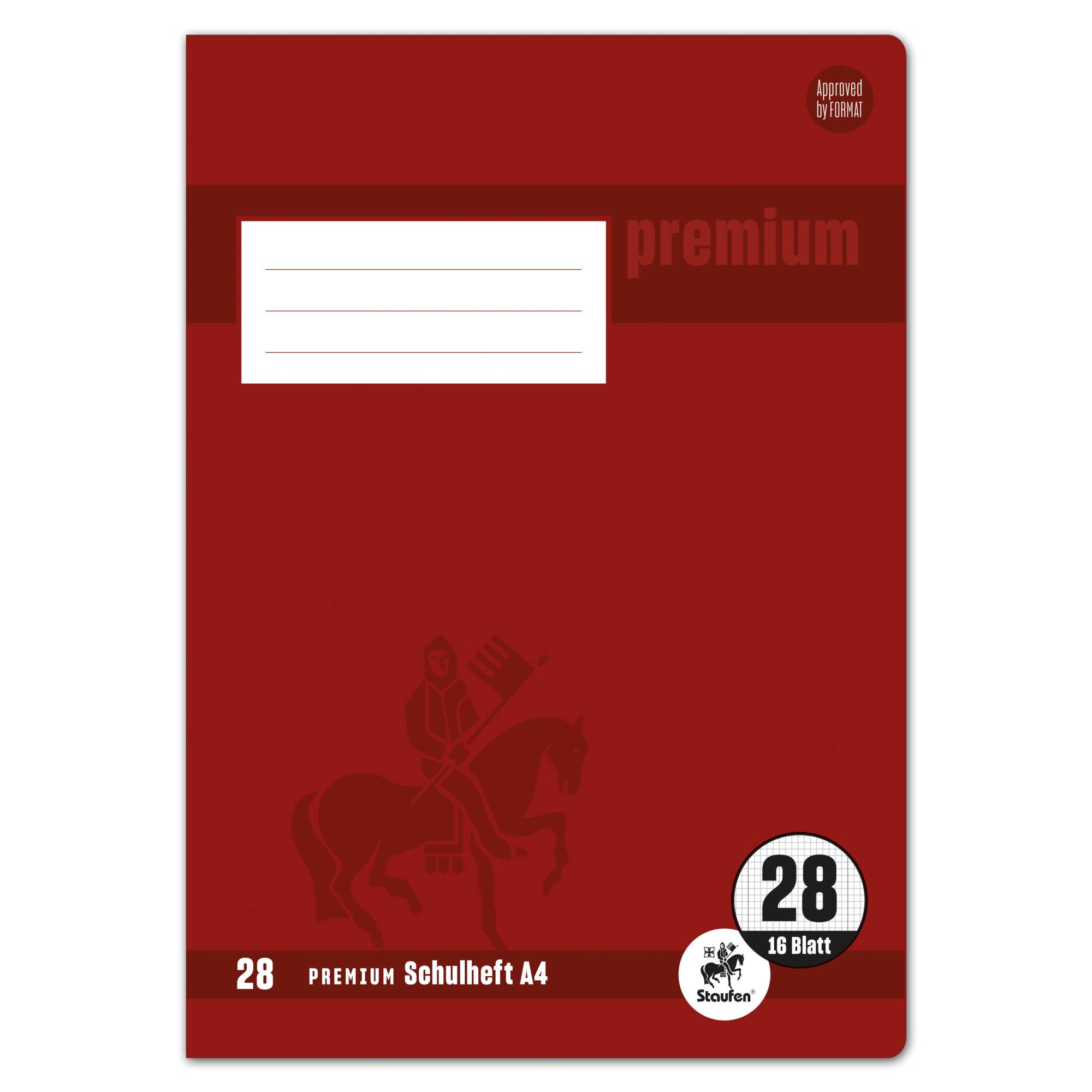 Staufen Schulheft Premium 734010328 A4 90g 16Bl Lin28 kar