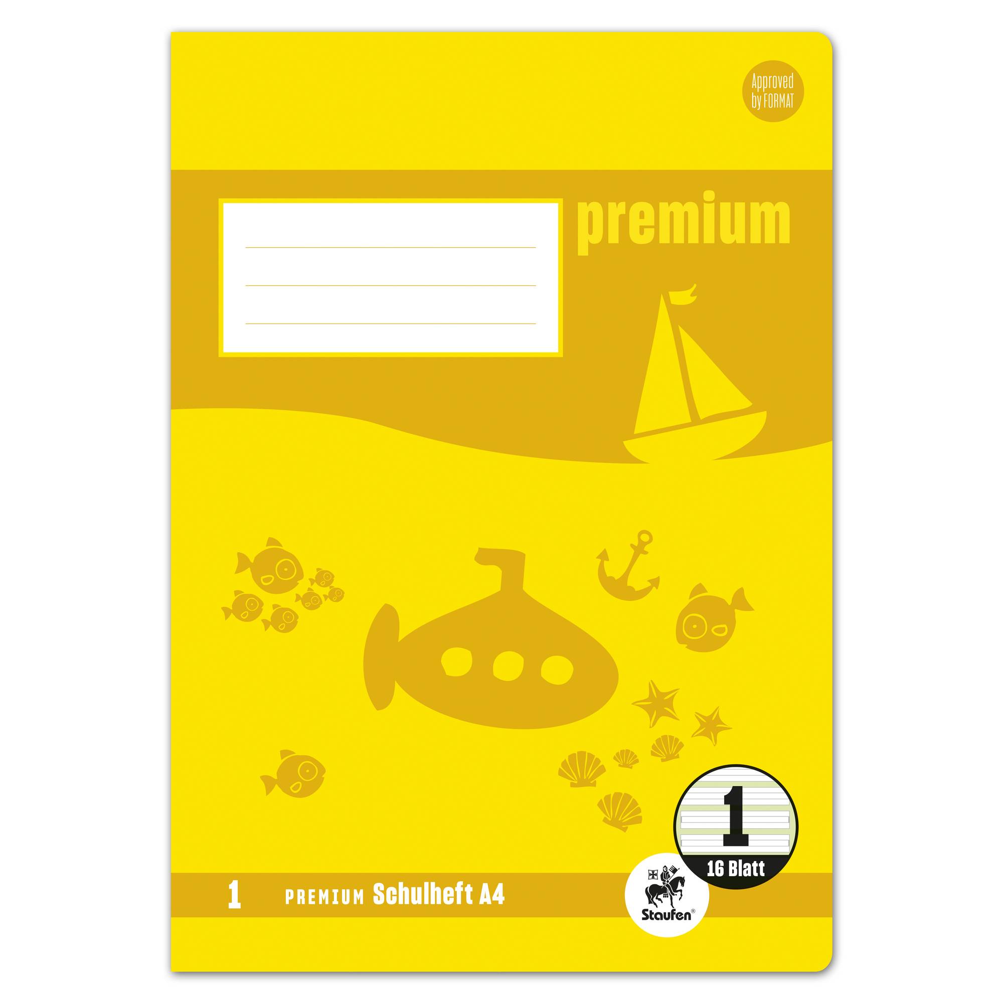 Staufen Schulheft Premium 734010331 A4 90g 16Bl Lin1 lin