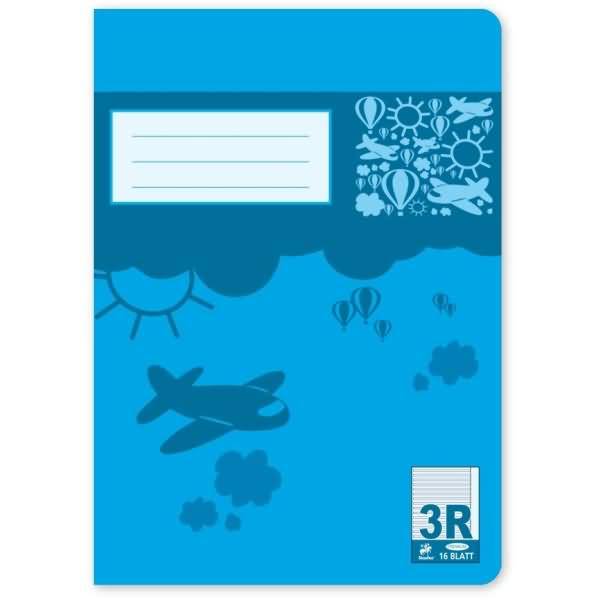 Schulheft Premium A5 16 Blatt Lineatur 3