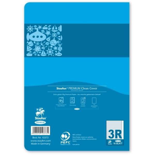 Schulheft Premium A5 16 Blatt Lineatur 3