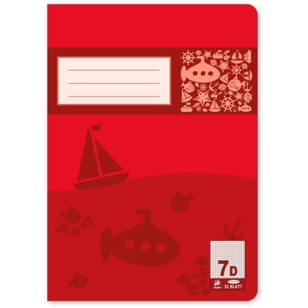 Schulheft Premium A5 32 Blatt kariert 7mm