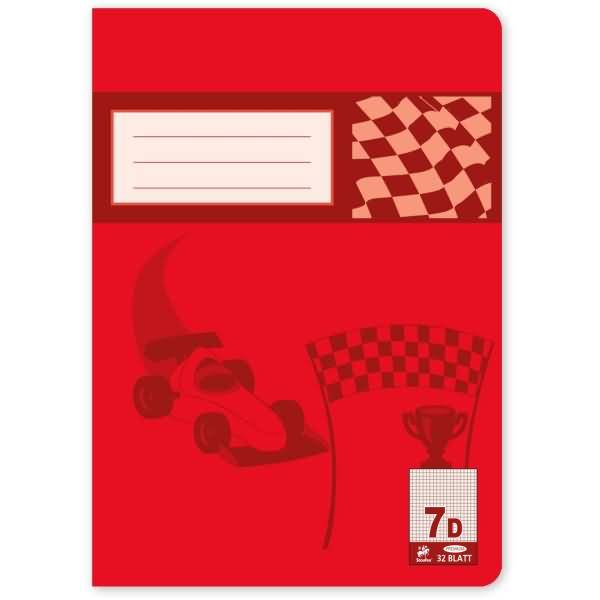 Schulheft Premium A5 32 Blatt kariert 7mm
