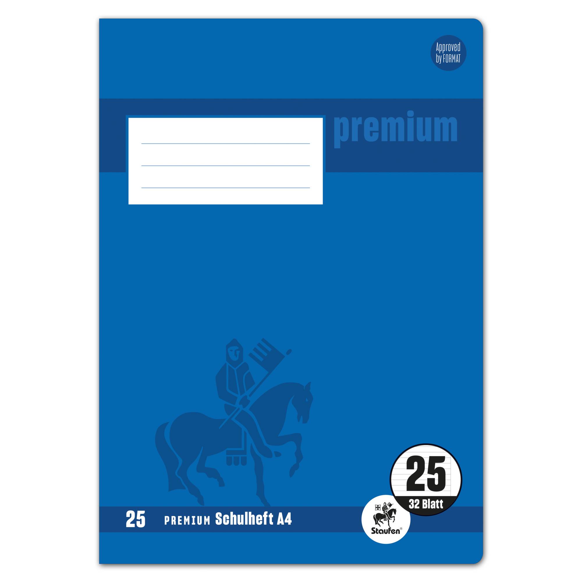 Staufen Schulheft Premium 734010625 A4 90g 32Bl Lin25 lin