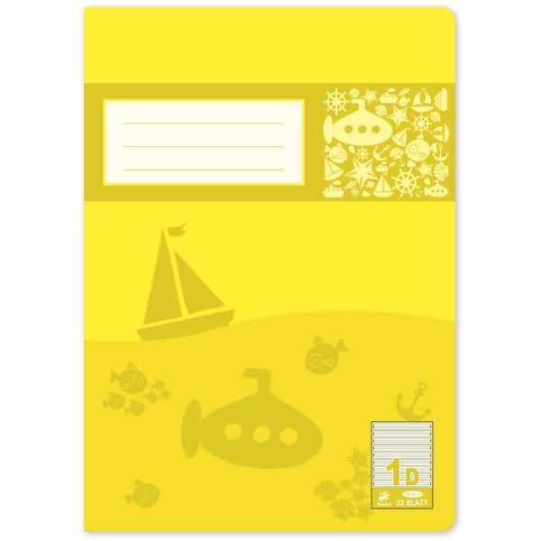 Schulheft Premium A4 32 Blatt liniert Lineatur 1