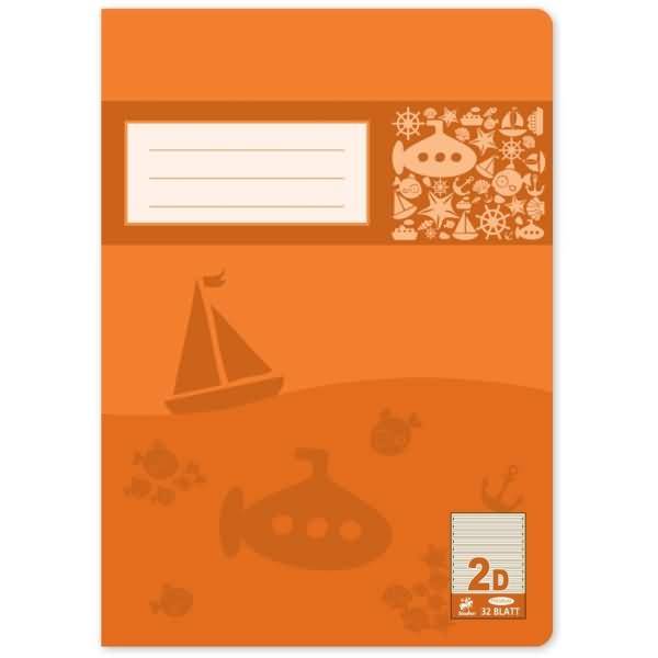 Schulheft Premium A4 32 Blatt liniert Lineatur 2