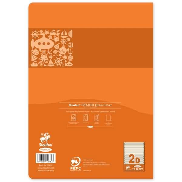 Schulheft Premium A4 32 Blatt liniert Lineatur 2