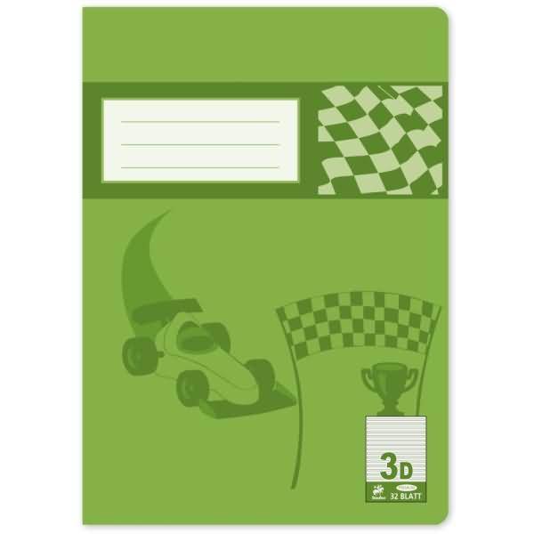 Schulheft Premium A4 32 Blatt liniert Lineatur 3