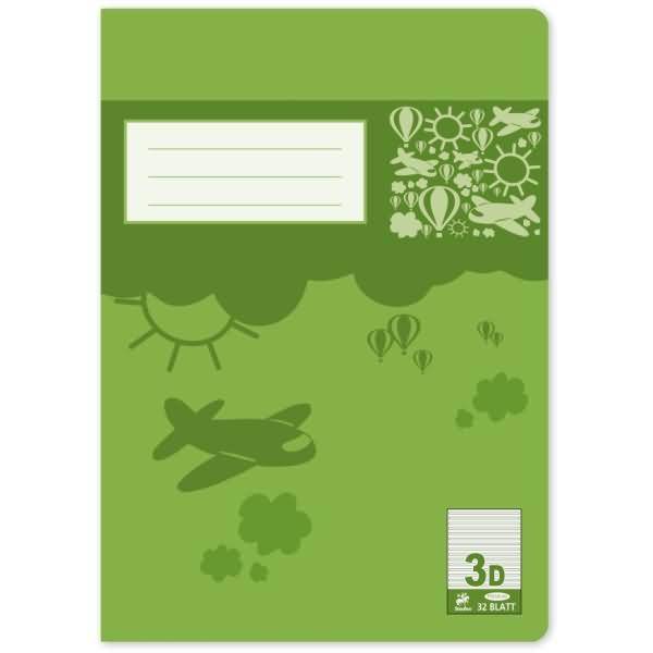 Schulheft Premium A4 32 Blatt liniert Lineatur 3