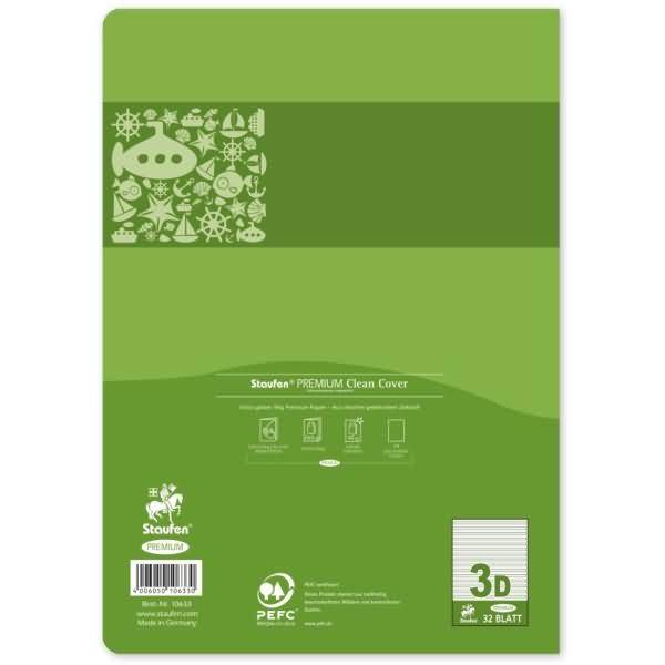 Schulheft Premium A4 32 Blatt liniert Lineatur 3